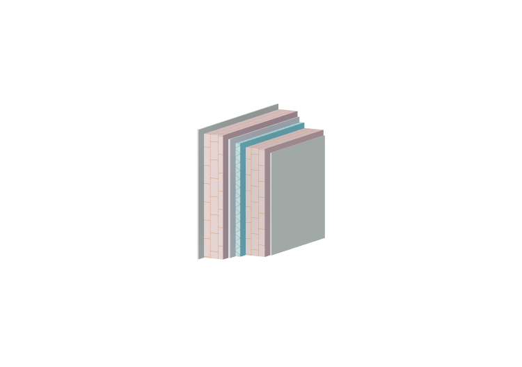 Parede de fachada com caixa de ar isolada - ACCA software Parede de fachada com caixa de ar isolada - ACCA software