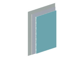 10mm Plasterboard with expanded polystyrene - thickness 30mm
