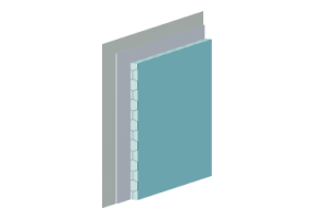 10mm Plasterboard with expanded polystyrene - thickness 60mm