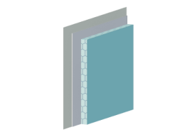 10mm Plasterboard with expanded polystyrene - thickness 80mm
