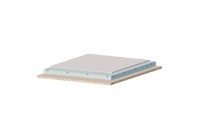Timber flooring with lightweight concrete