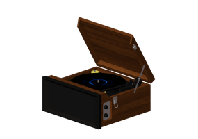 Audio et Vidéo 3D - Tourne-disque vintage