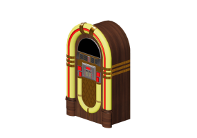 &Aacute;udio e V&iacute;deo 3D - Vintage Jukebox