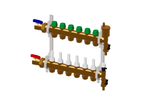 DYNAMICAL&reg;, Preassembled distribution manifold DN25-DN20 6 branches