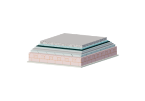 Insulated flat non-walkable roof