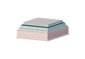 Insulated flat non-walkable roof