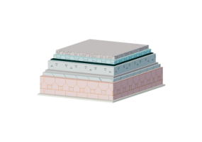Insulated flat non-walkable roof
