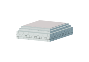 Plancher couverture type pr&eacute;dalles