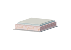 Hollow-core sloped roof
