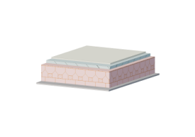 Hollow-core sloped roof