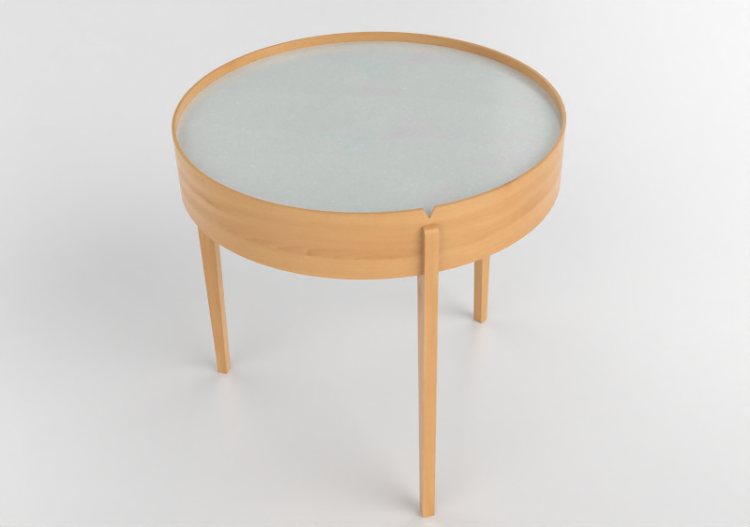 3D Tisch - Couchtisch auf Holz - Lotus - ACCA software