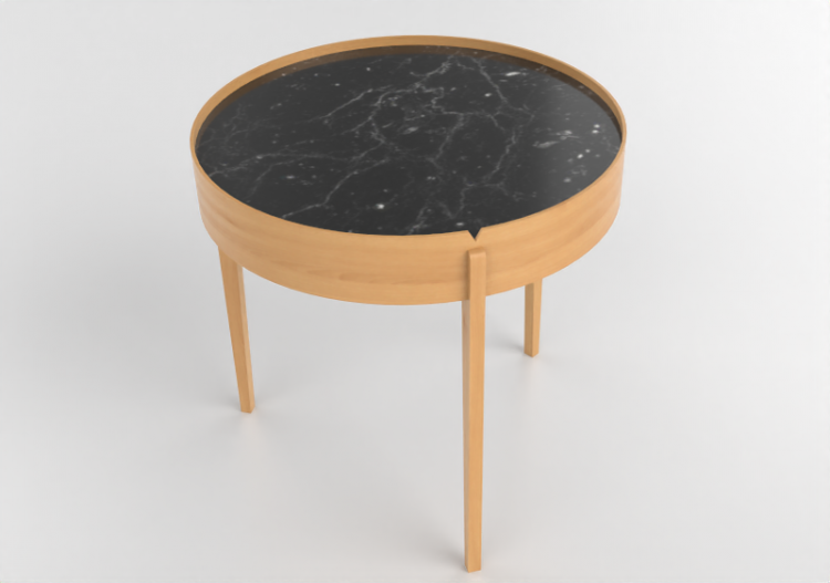 3D Tisch - Couchtisch auf Holz - Lotus - ACCA software