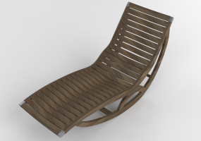 3D Deck chairs and sunbeds - Chaise mecedora de madera maciza - Sierra - 22045TK