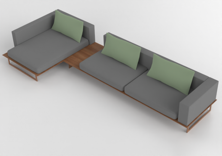 Sofás 3D - Sofá em tecido - Artzzi - Luce - ACCA software