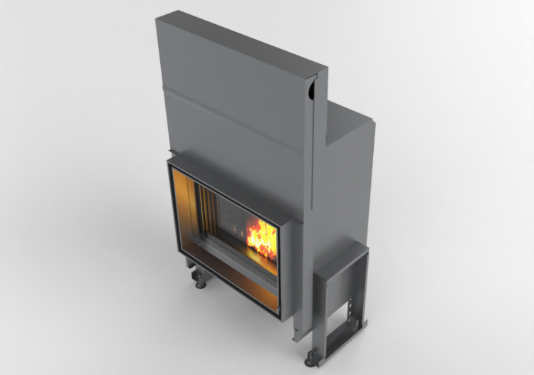 Chimneys and chimney pots 3D - Wood burning fireplace -...
