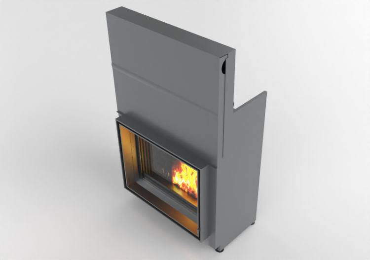 Chimneys and chimney pots 3D - Wood burning fireplace -...