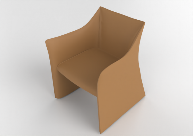 3D Chairs - Leather chair - Cappellini - Cap - CAP2CB -...