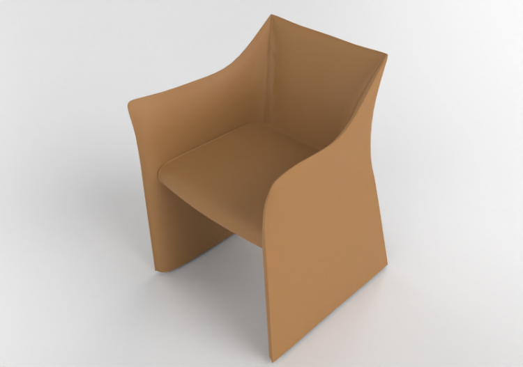 3D Chairs - Leather chair - Cappellini - Cap - CAP2C - ACCA...