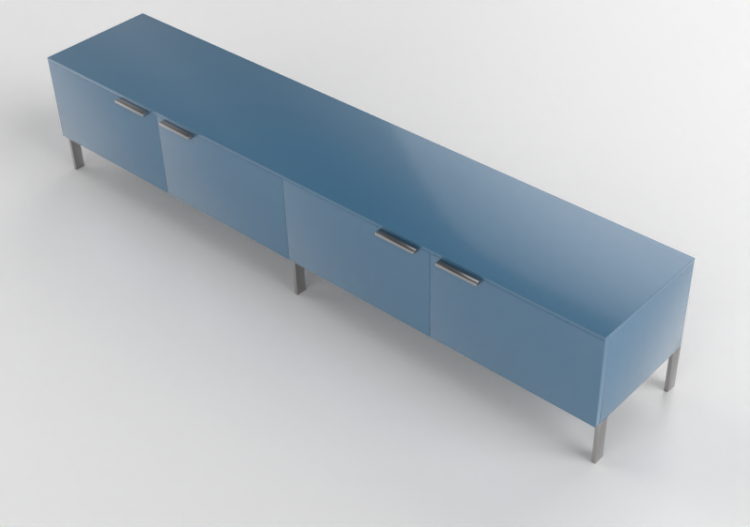 3D Schränke und Kommoden - Kommode aus lackiertem Holz -...