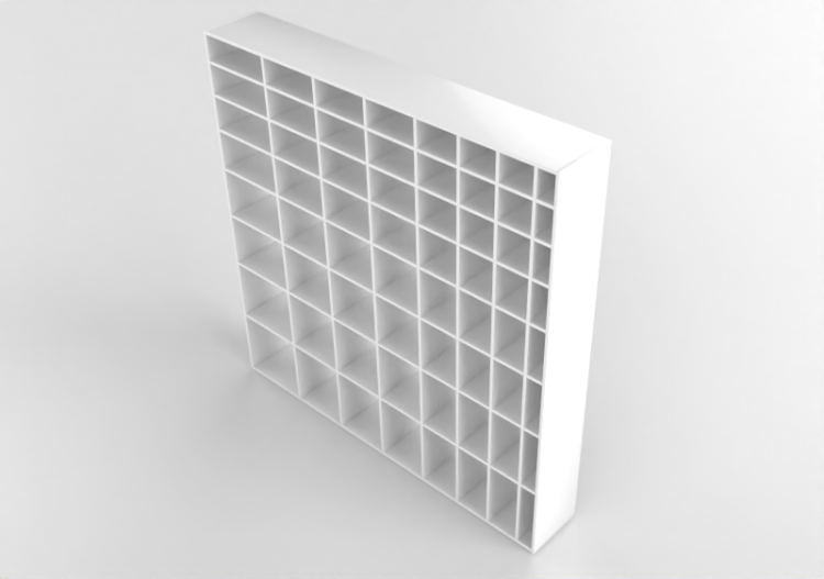 3D Schränke und Kommoden - Bücherregal aus Holz -...