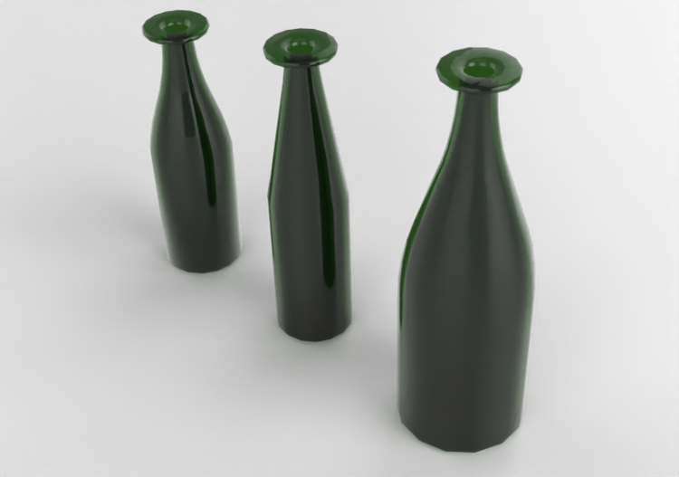 Acessórios 3D - Conjunto de vasos - Cappellini - 3 Green...