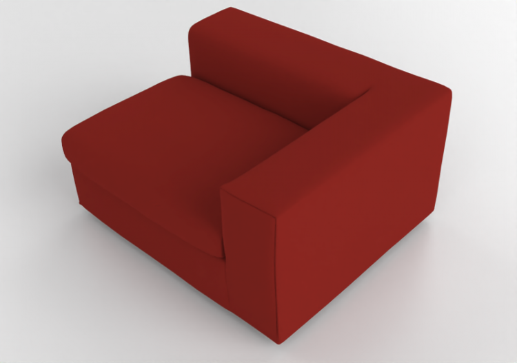 Sofás 3D - Sofá em tecido - Cappellini - Cuba 25 - CUS25 -...