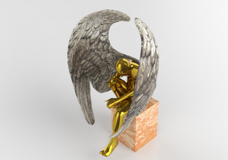 Sculture 3D - Angelo seduto - ACCA software