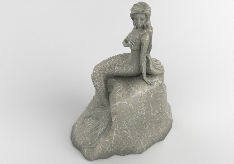 Sculptures 3D - Sirène sur un rocher - ACCA software