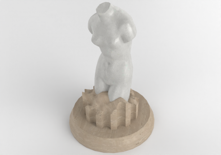 Sculptures 3D - Torse dans la colonne - ACCA software