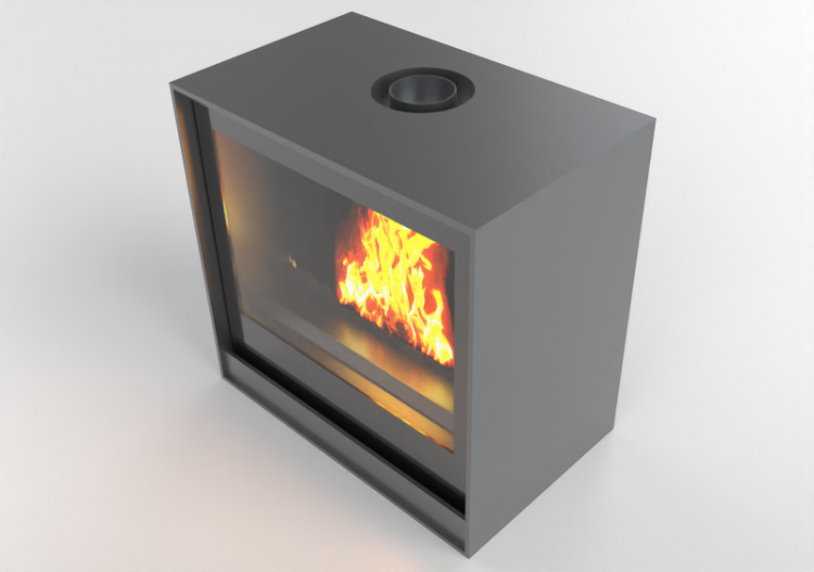 Chaminés e Cumeeiras 3D - Lareira a gás - Barbas Bellfires...