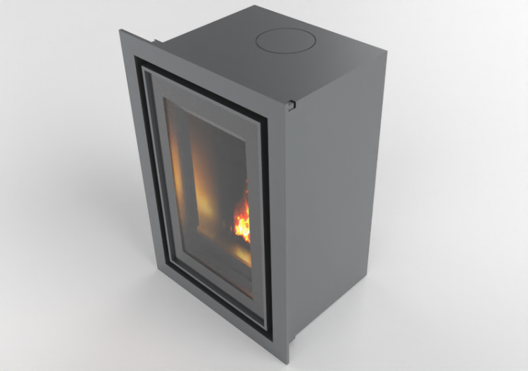 Chimneys and chimney pots 3D - Wood burning fireplace -...