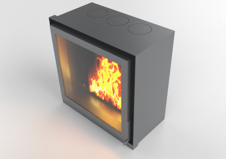 Camini 3D - Caminetto a legna - Barbas Bellfires - Unilux -...