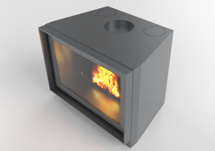 Camini 3D - Caminetto a legna - Barbas Bellfires -...