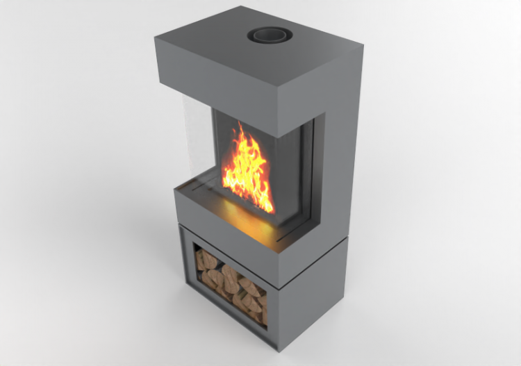Camini 3D - Caminetto a gas - Barbas Bellfires - Box...