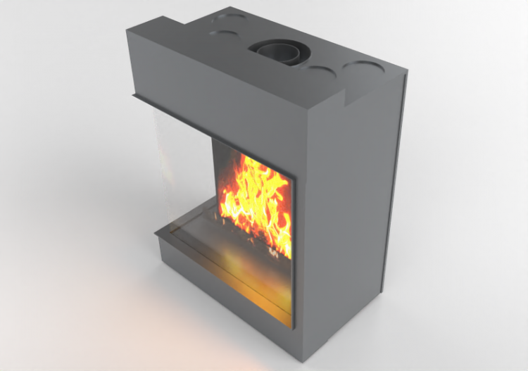 Camini 3D - Caminetto a gas - Barbas Bellfires - Corner...