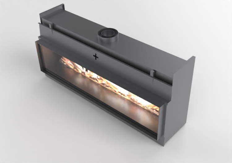 Chimneys and chimney pots 3D - Gas fireplace - Barbas...