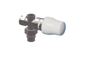 Valvola termostatizzabile a squadra per tubi in rame DN 15x20