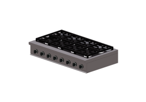 Electroménagers 3D - Table de cuisson à gaz - Fisher & Paykel - CPV3 488 L - CA US