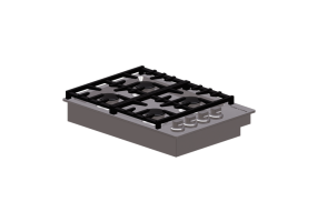 Electrodomésticos 3D - Placa de cocina a gas - Fisher & Paykel - CDV3 304H L - US CA
