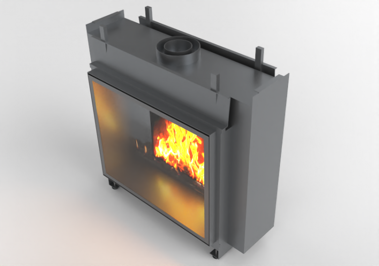 Chimneys and chimney pots 3D - Gas fireplace - Barbas...