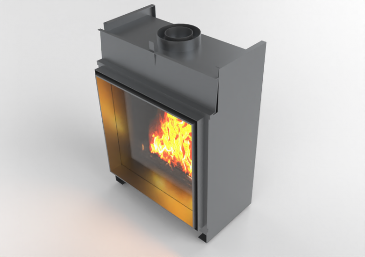 Chimneys and chimney pots 3D - Gas fireplace - Barbas...