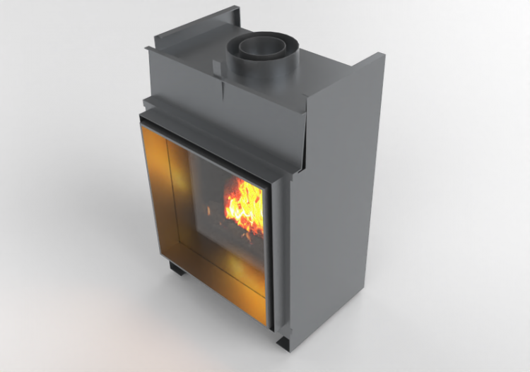 Chimneys and chimney pots 3D - Gas fireplace - Barbas...