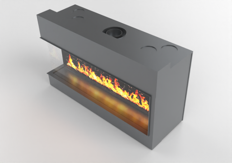 Camini 3D - Caminetto a gas - Barbas Bellfires - Corner...