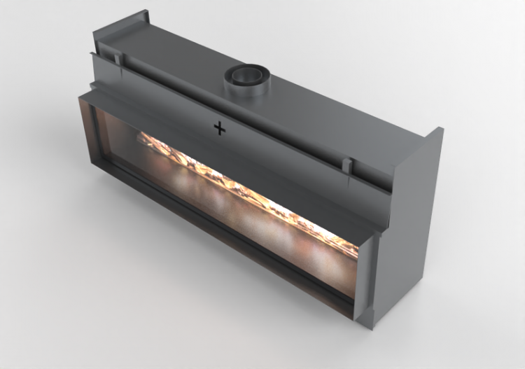 Chimneys and chimney pots 3D - Gas fireplace - Barbas...