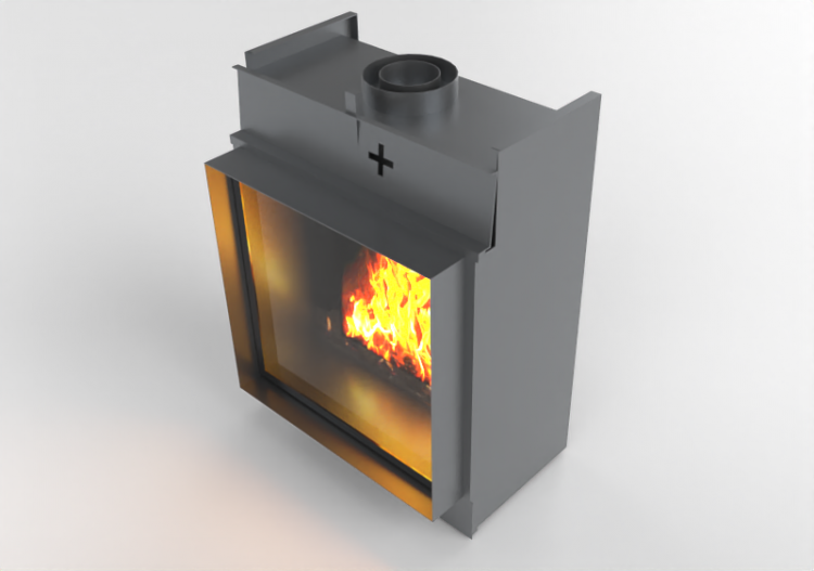 Chimneys and chimney pots 3D - Gas fireplace - Barbas...
