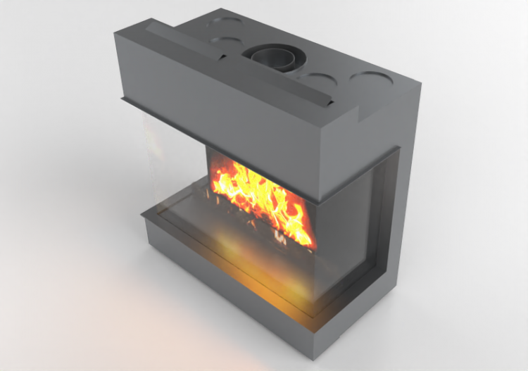 3D Kamine und Schornsteine - Gaskamin - Barbas Bellfires -...