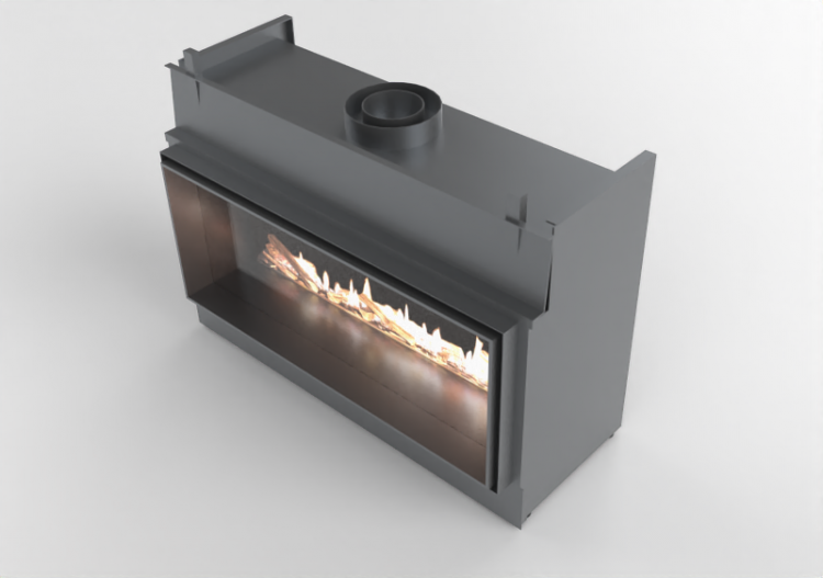 Chimneys and chimney pots 3D - Gas fireplace - Barbas...