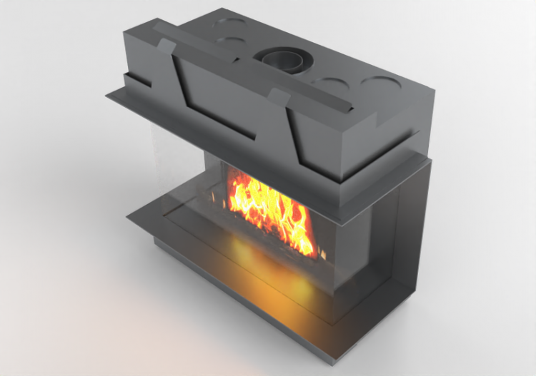 Camini 3D - Caminetto a gas - Barbas Bellfires - View Bell...