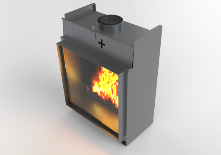 Chimneys and chimney pots 3D - Gas fireplace - Barbas...