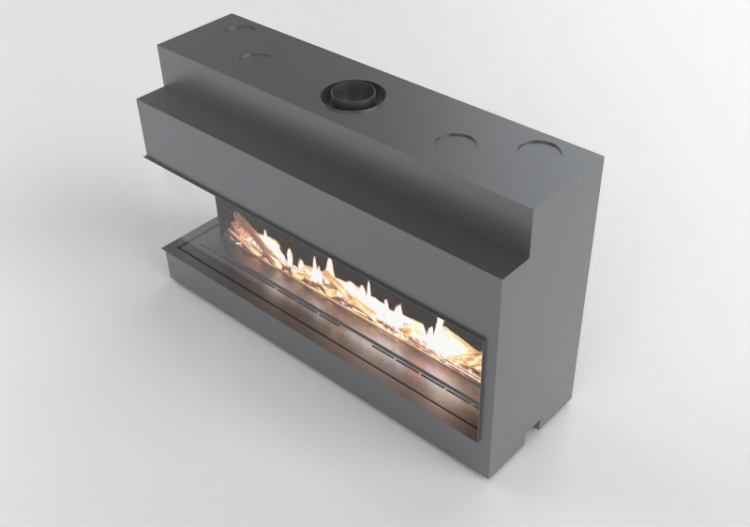 Camini 3D - Caminetto a gas - Barbas Bellfires - Corner...